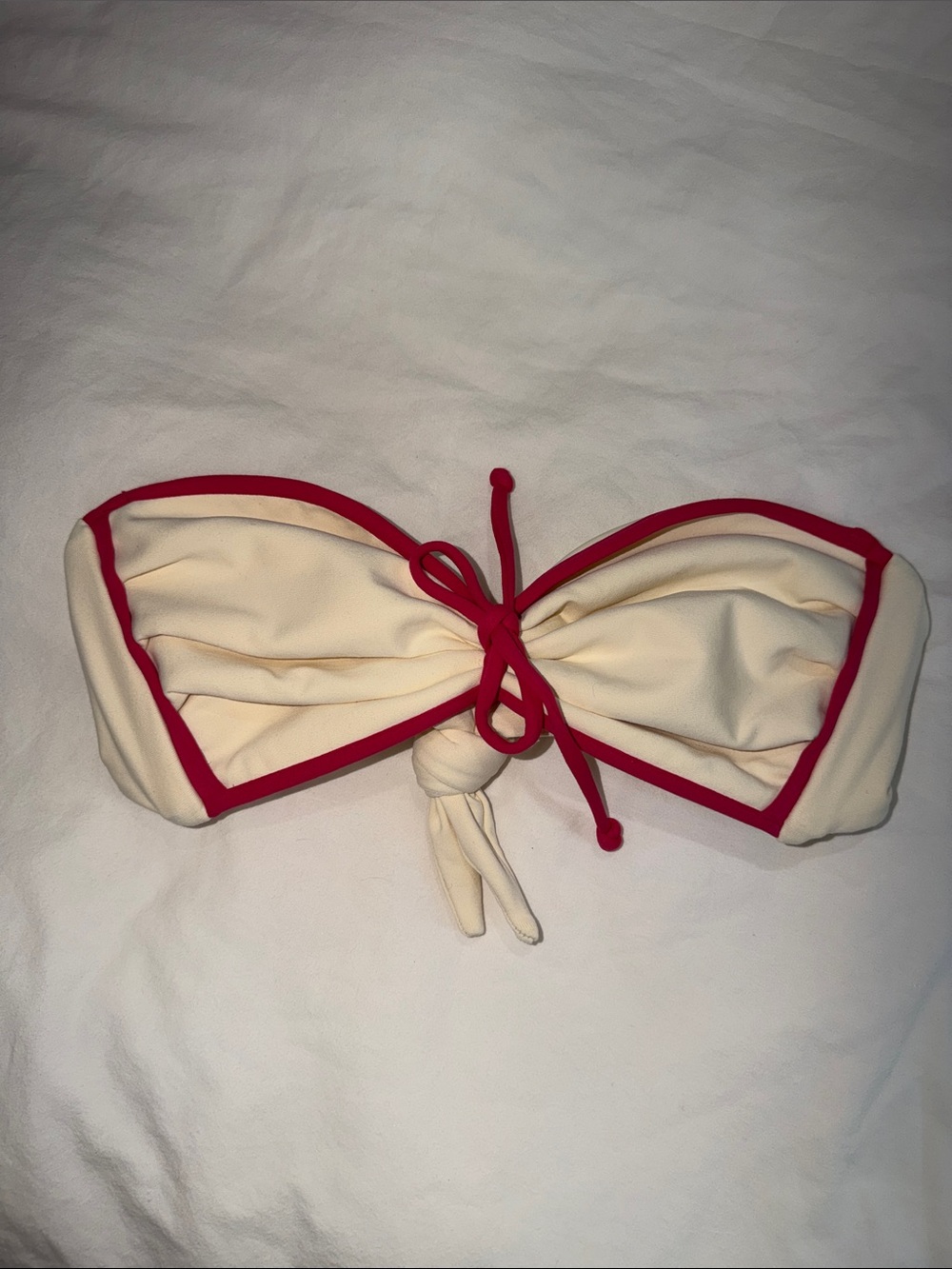 Montce Cream Bikini with Pink Trim - Picture 3 of 5